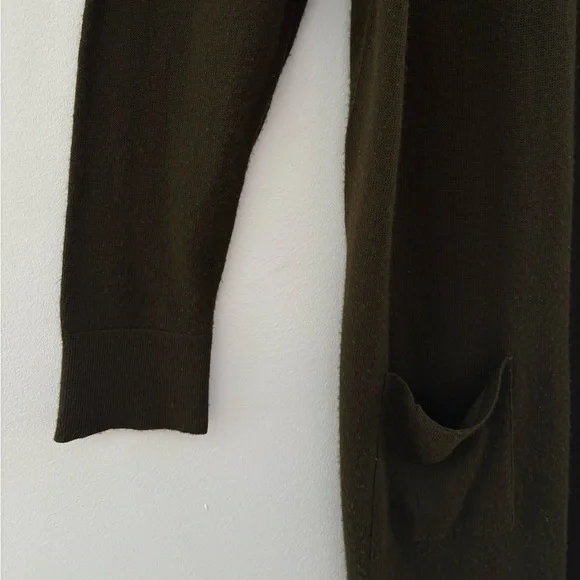 Topshop Size US 10 Brown Open Front Oversized Cardigan Cozy Minimalist Layering - Picture 7 of 10